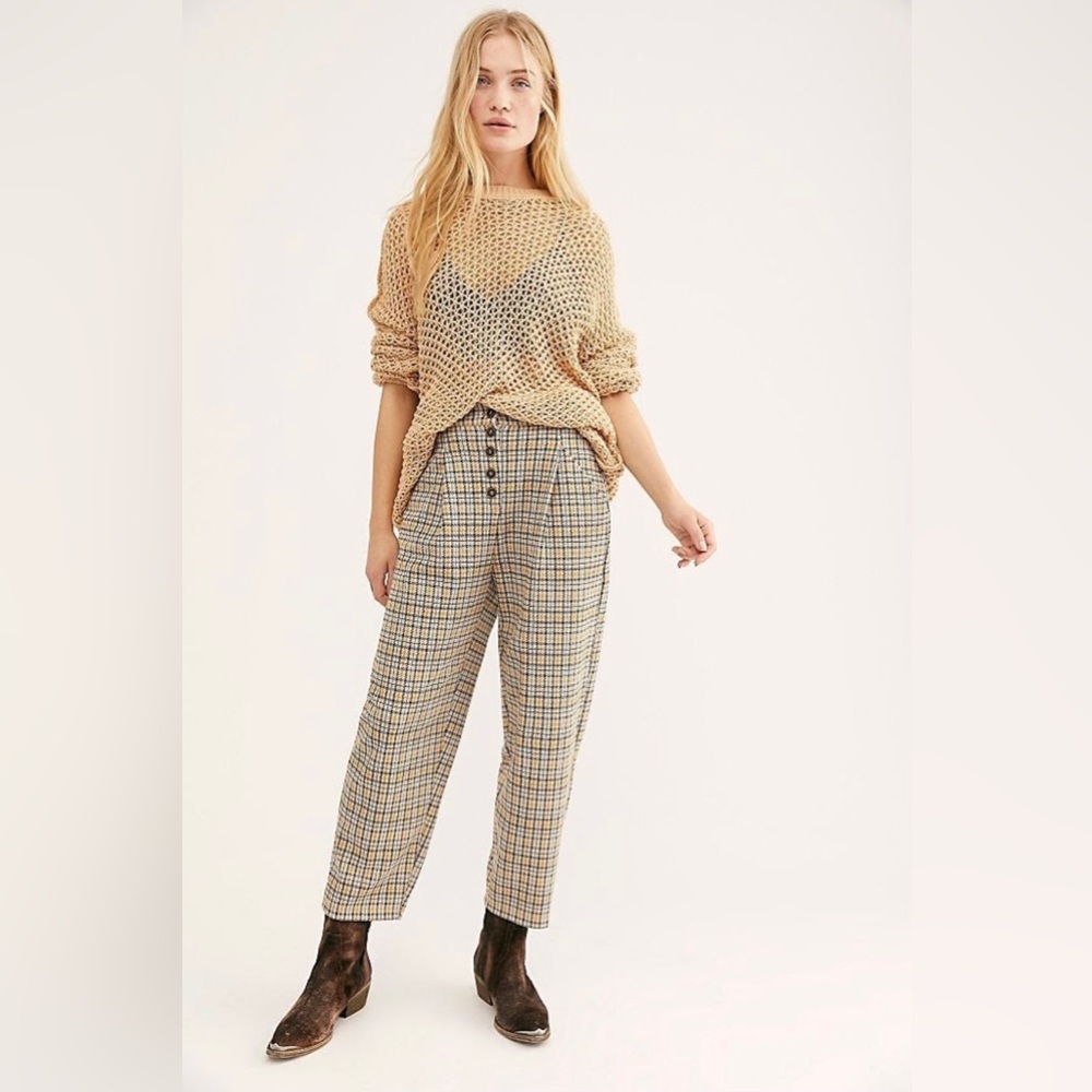Free People Posey Plaid Pants